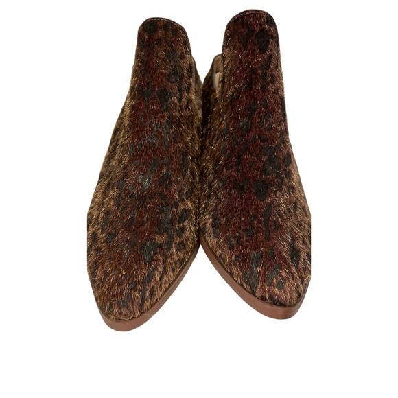 Comfort Cheetah Print Chunky Heel Open Back Shoes Size 7 - Picture 3 of 7